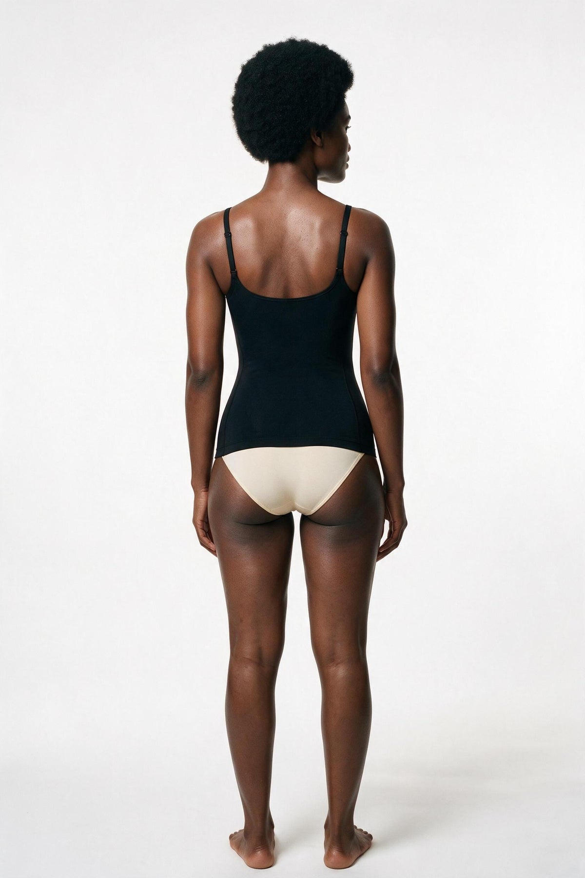 The Scoop Cami in black, back view