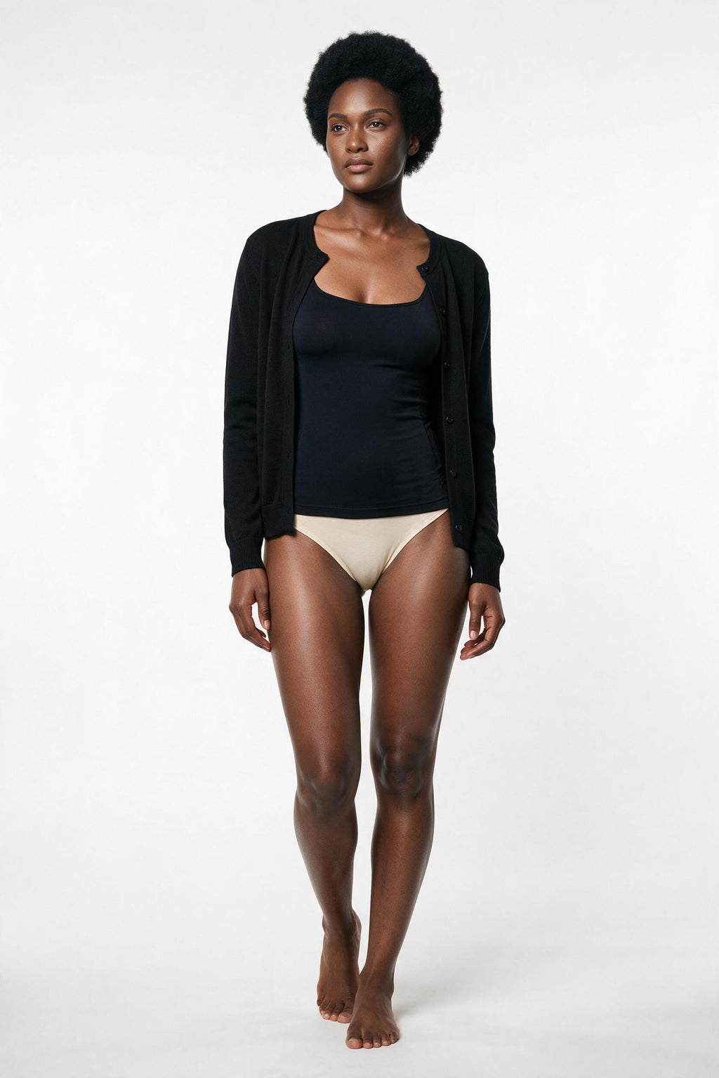 The Layering Pair: the cami worn under the open cardigan