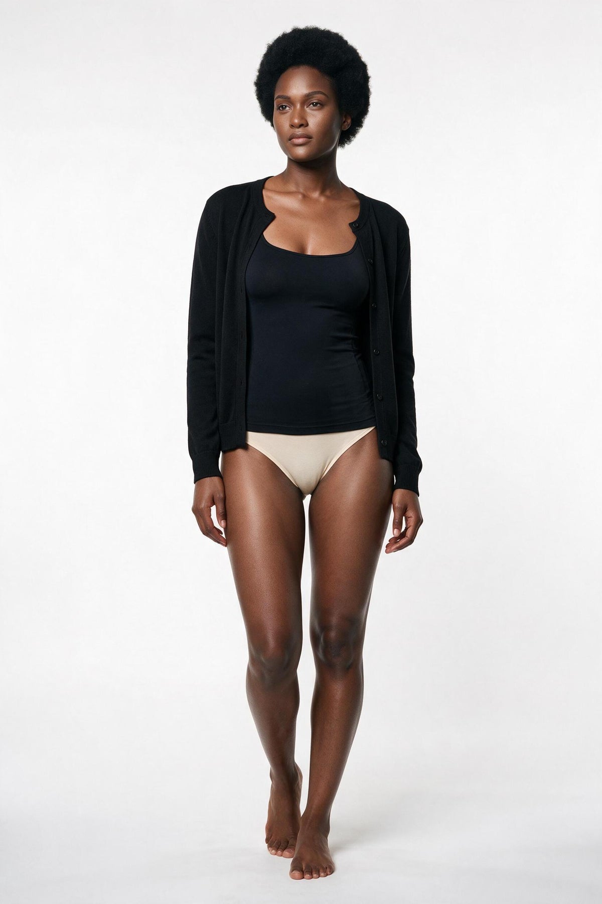 The Layering Pair: the cami worn under the open cardigan