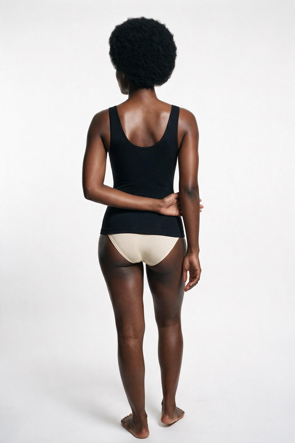 The Open-U Tank in black, back view